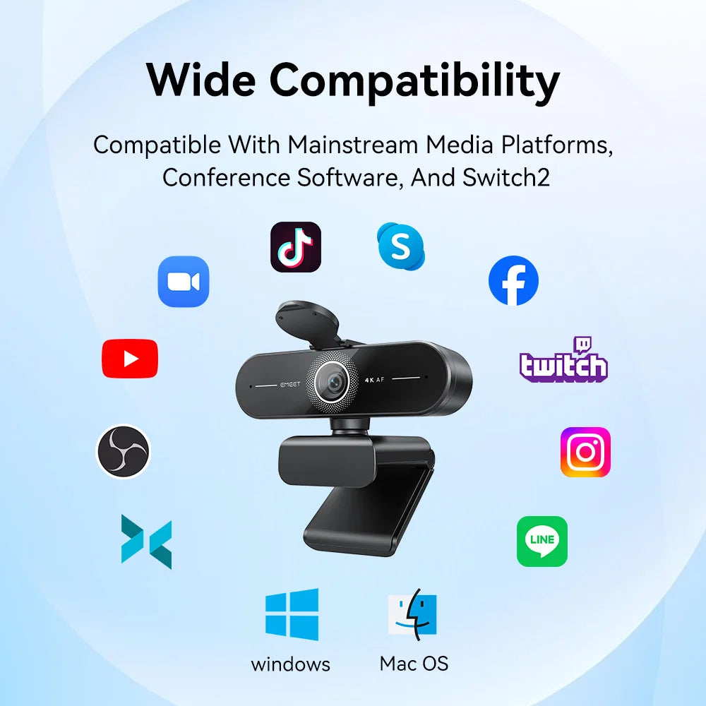 EMEET C60E – 4K/1080p HD Webcam
