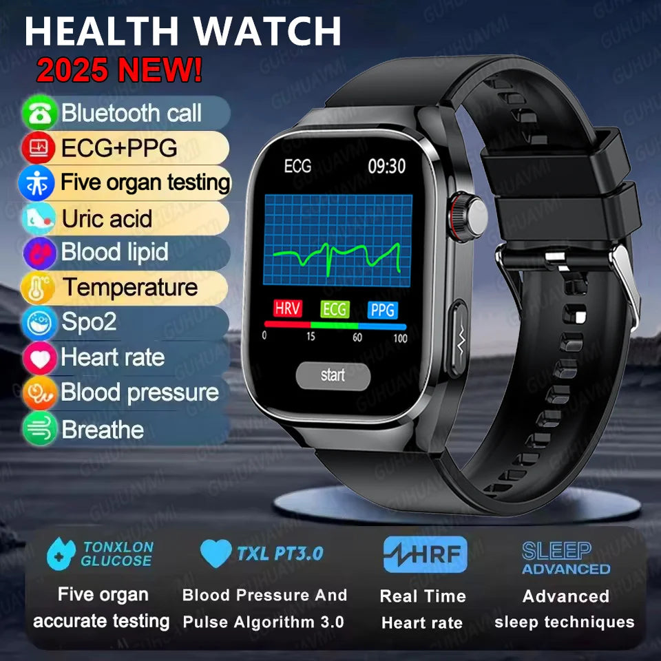 2025 Smart Health Watch – Uric Acid & Body Fat Monitor