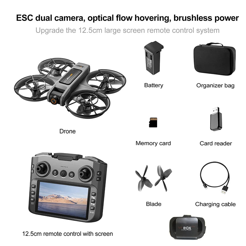 Professional 8K Drone – 5G WiFi FPV with Screen & Obstacle Avoidance