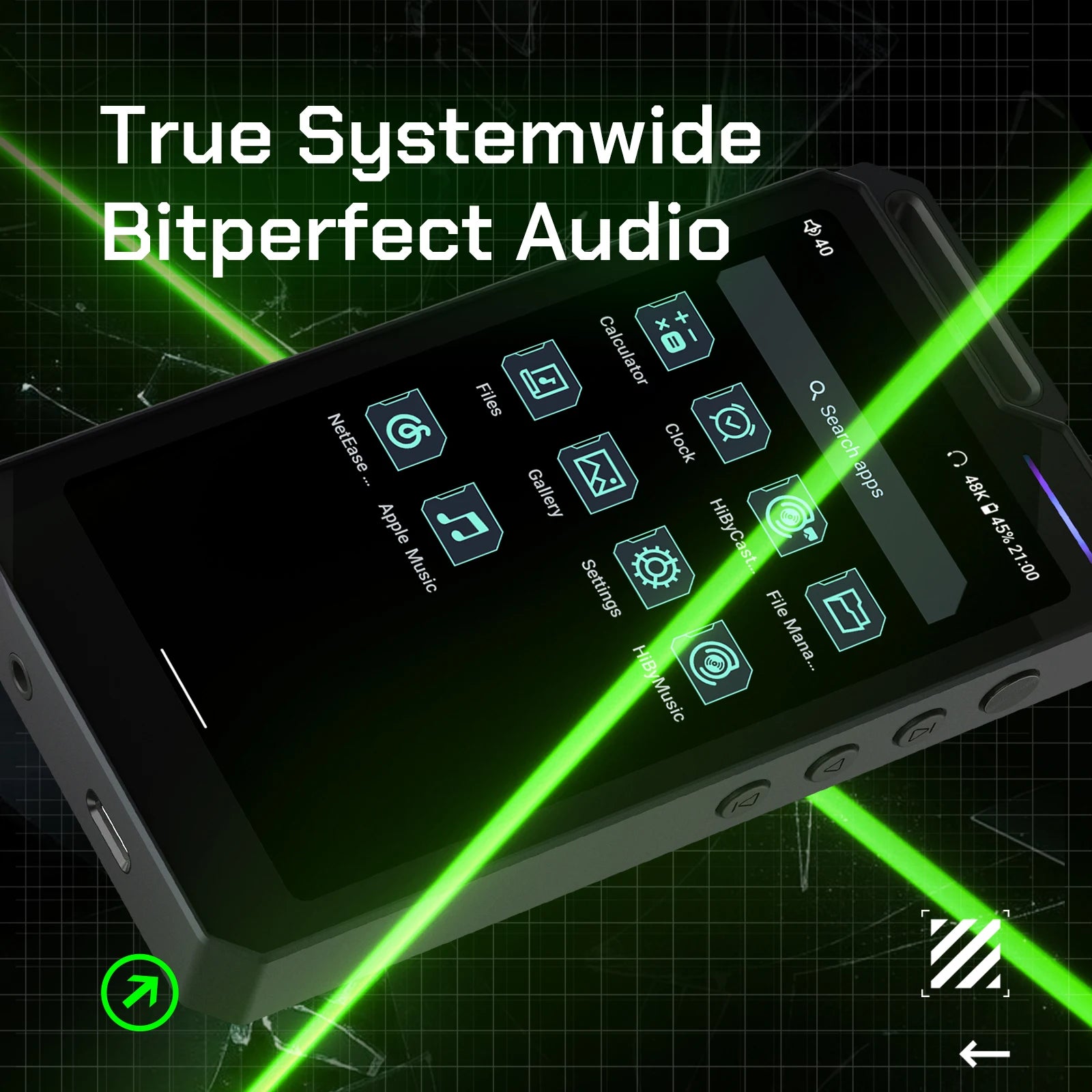 HiBy R4 HiFi Music Player – Android 12, Bluetooth & WiFi