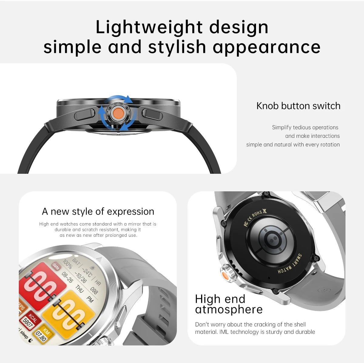 Xiaomi S4 Ultra Smartwatch – HD AMOLED, GPS, Heart Rate & Bluetooth