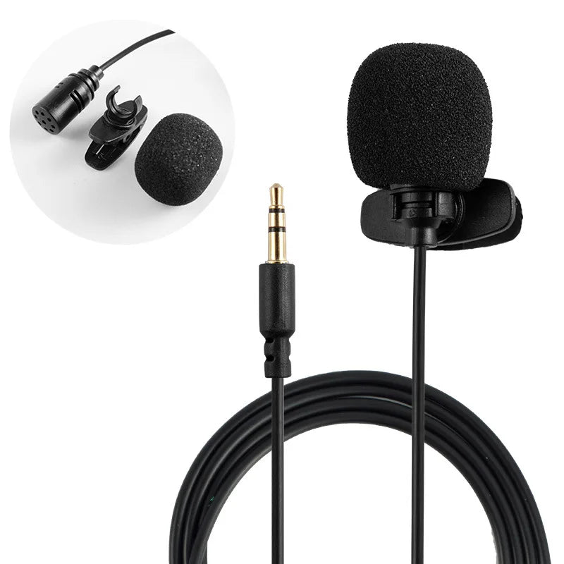 MC01A Mini Lavalier Microphone – 3.5mm Wired Clip