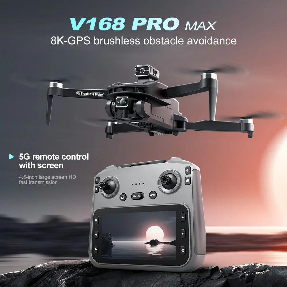 2025 V168 Pro MAX GPS Drone with 8K HD Camera