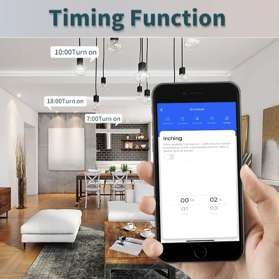 WiFi Smart Switch – Tuya LED Control, Voice & RF Remote