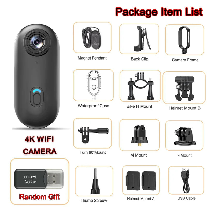 4K Outdoor Sports Action Camera – Helmet & Bike Mountable
