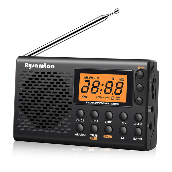 Rysamton Portable AM/FM Shortwave Radio – Digital Display