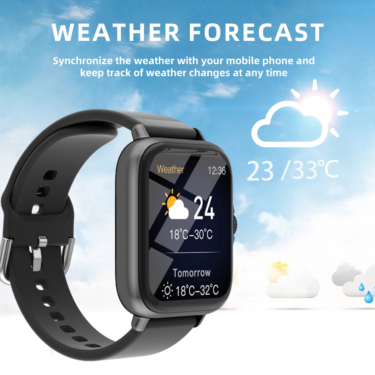 1.83" Waterproof Smart Watch – Call & Fitness Tracker