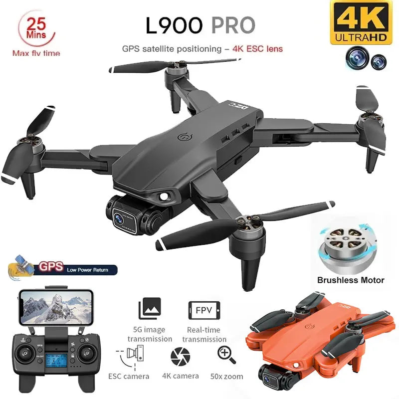 L900 Pro GPS Drone with 4K Dual Camera