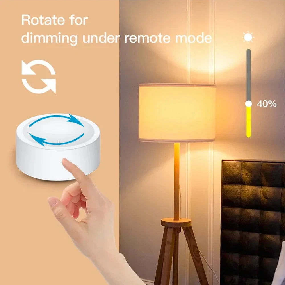 Tuya ZigBee Smart Knob Switch – Rotatable DIY Dimmer