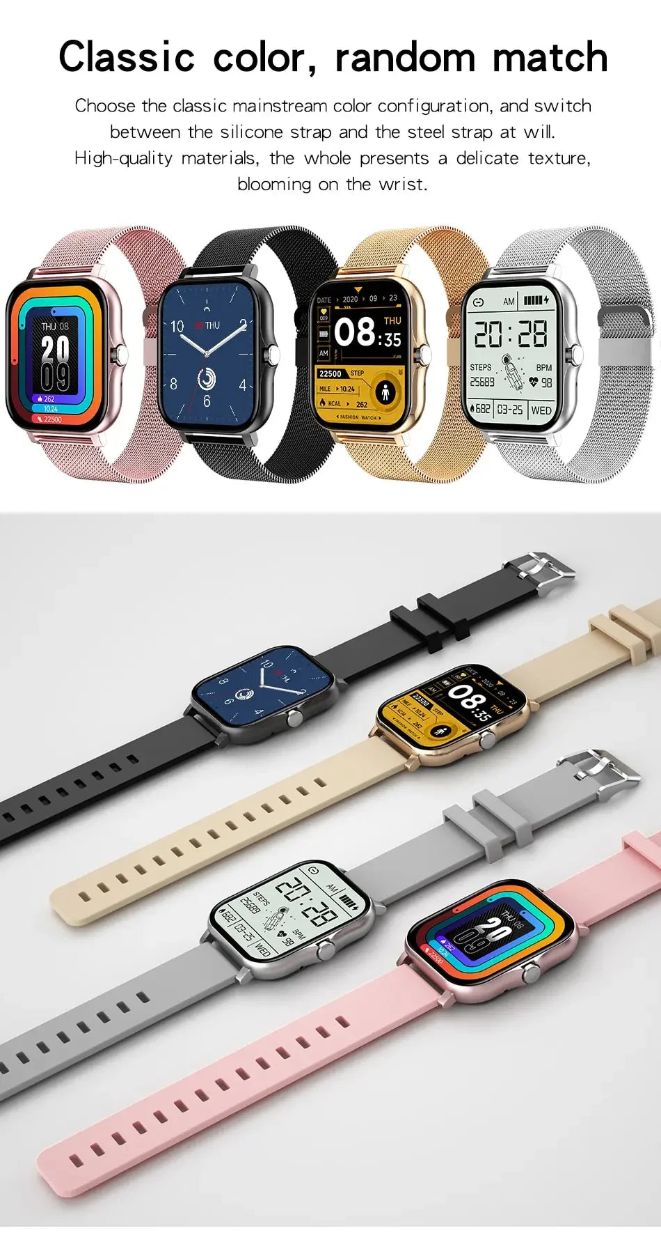 2024 Bluetooth Smart Watch – Touch Call & Fitness Tracker