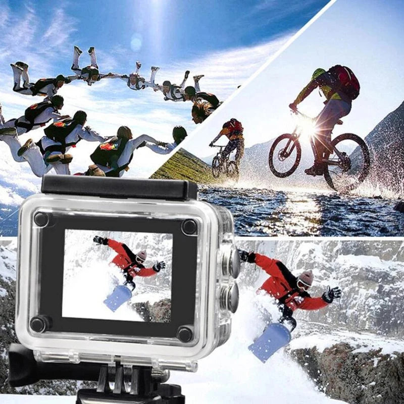 4K Ultra HD Action Camera – 2" Waterproof Helmet Sport Cam