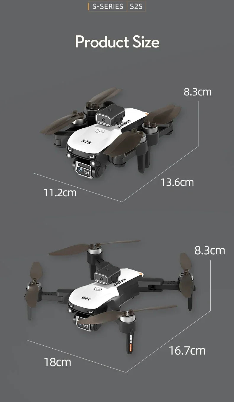 S2S Mini Drone – 8K HD Camera, Obstacle Avoidance & Foldable Quadcopter